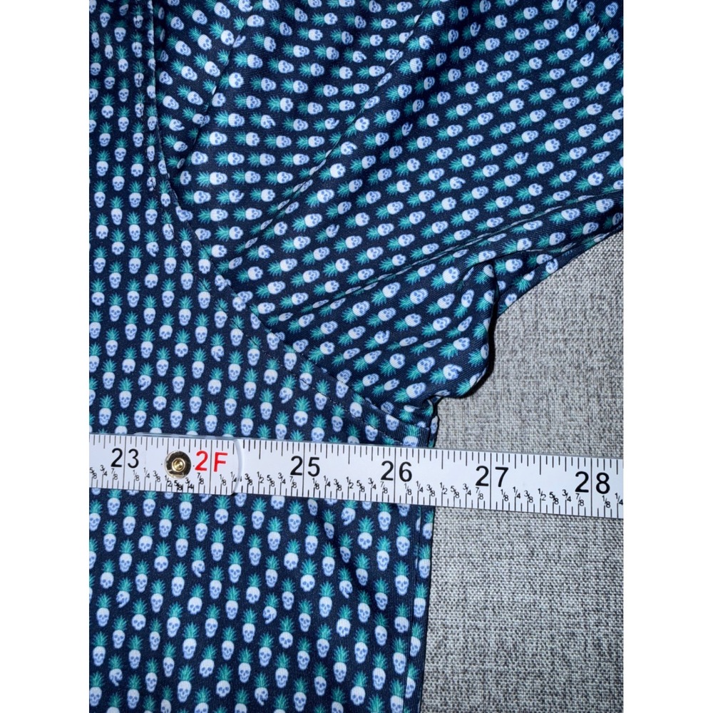 Peter Millar Summer Comfort Mens XL Blue Pineapple Skull Golf Polo Shirt SH logo - Picture 5 of 11